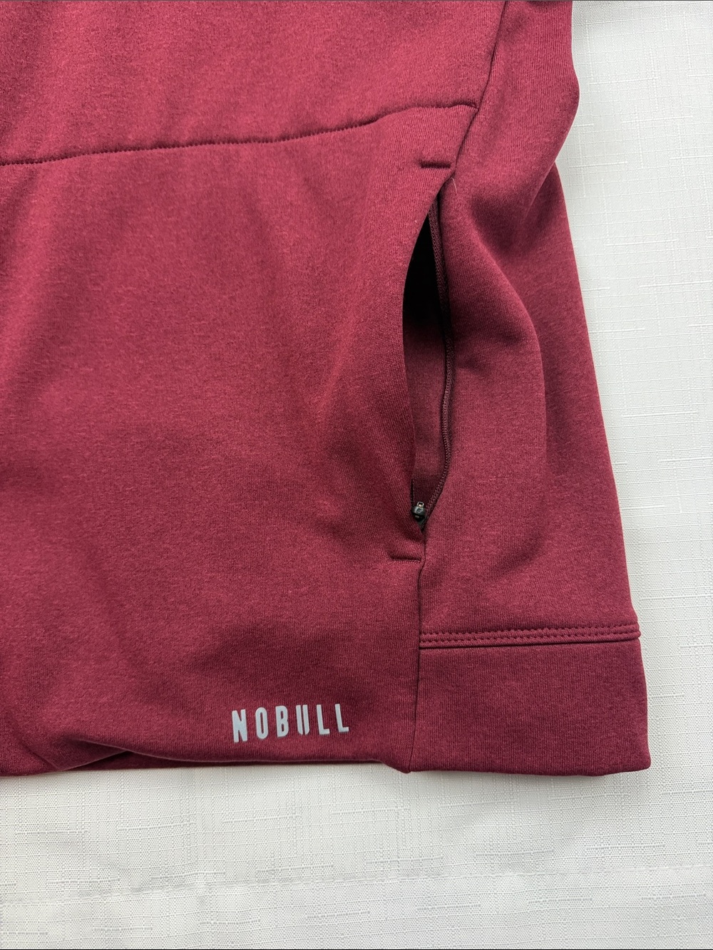 NOBULL Women's Burgundy Hooded Pullover Sweatshirt - Picture 4 of 9